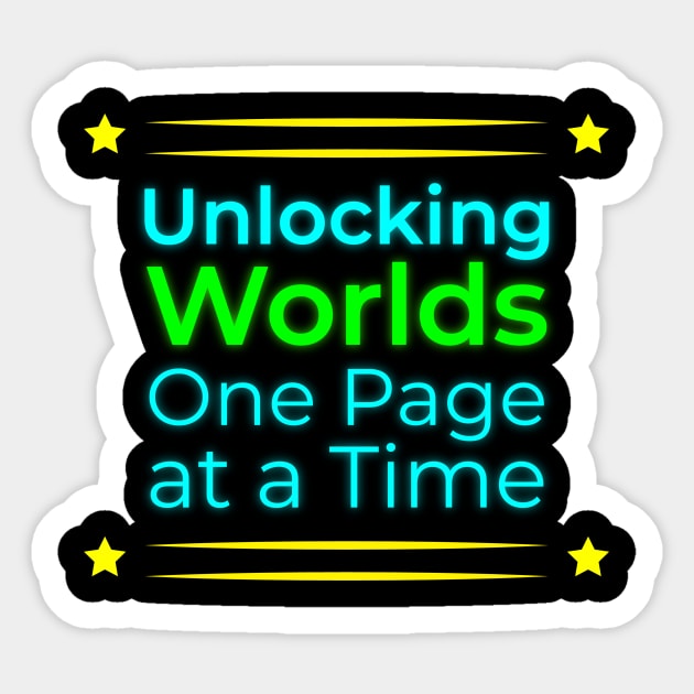 Exploring New Realms, One Page at a Time Sticker by EKSU17
